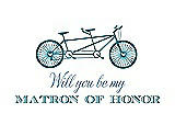 Front View Thumbnail - Niagara & Cornflower Will You Be My Matron of Honor Card - Bike
