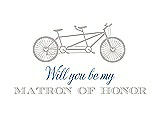 Front View Thumbnail - Oyster & Cornflower Will You Be My Matron of Honor Card - Bike