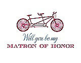 Front View Thumbnail - Posie & Cornflower Will You Be My Matron of Honor Card - Bike