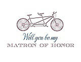 Front View Thumbnail - Quartz & Cornflower Will You Be My Matron of Honor Card - Bike