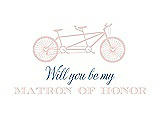 Front View Thumbnail - Rose Water & Cornflower Will You Be My Matron of Honor Card - Bike
