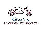 Front View Thumbnail - Ruby & Cornflower Will You Be My Matron of Honor Card - Bike