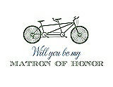 Front View Thumbnail - Sage & Cornflower Will You Be My Matron of Honor Card - Bike