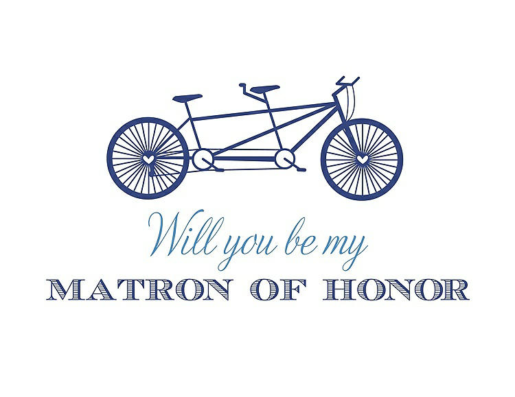 Front View - Sailor & Cornflower Will You Be My Matron of Honor Card - Bike