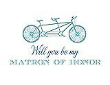 Front View Thumbnail - Spa & Cornflower Will You Be My Matron of Honor Card - Bike