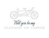 Front View Thumbnail - Starlight & Cornflower Will You Be My Matron of Honor Card - Bike