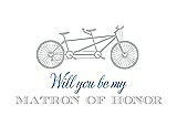 Front View Thumbnail - Sterling & Cornflower Will You Be My Matron of Honor Card - Bike