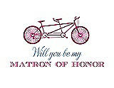 Front View Thumbnail - Tutti Frutti & Cornflower Will You Be My Matron of Honor Card - Bike
