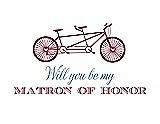 Front View Thumbnail - Valentine & Cornflower Will You Be My Matron of Honor Card - Bike