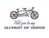 Front View Thumbnail - Wild Berry & Cornflower Will You Be My Matron of Honor Card - Bike