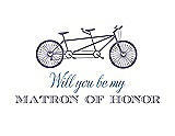 Front View Thumbnail - Wisteria & Cornflower Will You Be My Matron of Honor Card - Bike