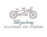 Front View Thumbnail - Wood Violet & Cornflower Will You Be My Matron of Honor Card - Bike