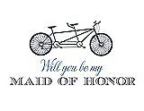 Front View Thumbnail - Blue Steel & Cornflower Will You Be My Maid of Honor - Bike