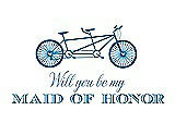 Front View Thumbnail - Cerulean & Cornflower Will You Be My Maid of Honor - Bike