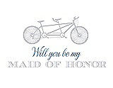Front View Thumbnail - Dove & Cornflower Will You Be My Maid of Honor - Bike