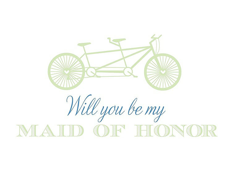 Front View - Honey Dew & Cornflower Will You Be My Maid of Honor - Bike