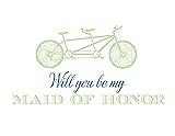 Front View Thumbnail - Honey Dew & Cornflower Will You Be My Maid of Honor - Bike