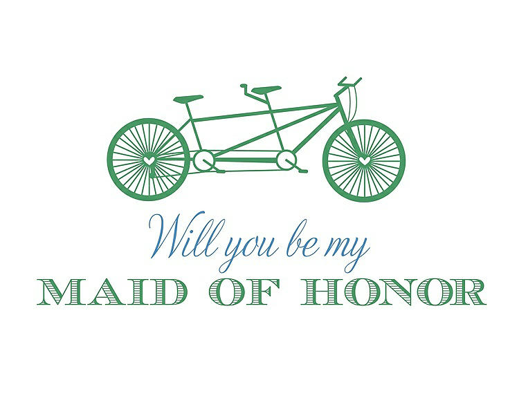 Front View - Juniper & Cornflower Will You Be My Maid of Honor - Bike