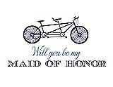 Front View Thumbnail - Majestic & Cornflower Will You Be My Maid of Honor - Bike