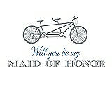 Front View Thumbnail - Mystic & Cornflower Will You Be My Maid of Honor - Bike