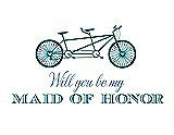 Front View Thumbnail - Oasis & Cornflower Will You Be My Maid of Honor - Bike