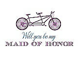 Front View Thumbnail - Orchid & Cornflower Will You Be My Maid of Honor - Bike