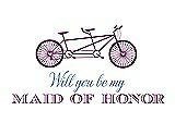 Front View Thumbnail - Paradise & Cornflower Will You Be My Maid of Honor - Bike