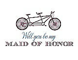 Front View Thumbnail - Plum Raisin & Cornflower Will You Be My Maid of Honor - Bike