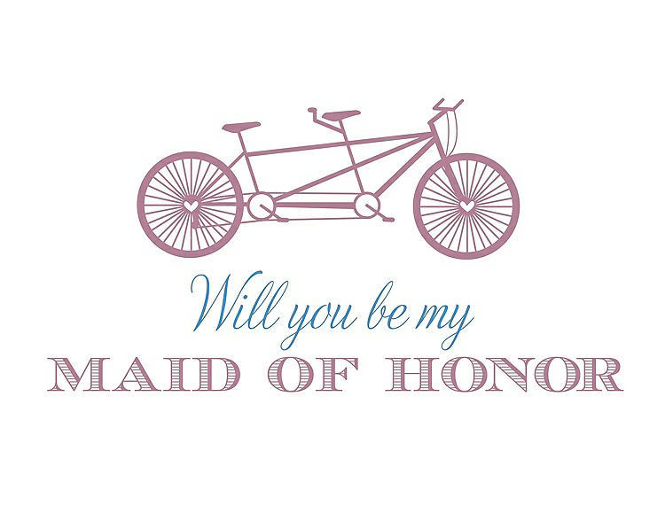 Front View - Rosebud & Cornflower Will You Be My Maid of Honor - Bike