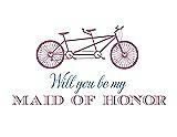 Front View Thumbnail - Rosebud & Cornflower Will You Be My Maid of Honor - Bike