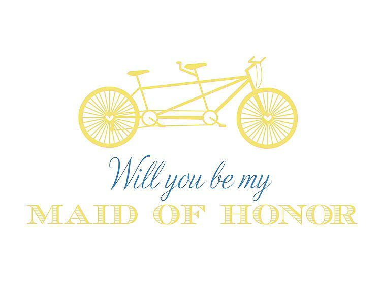 Front View - Snapdragon & Cornflower Will You Be My Maid of Honor - Bike
