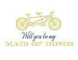 Front View Thumbnail - Snapdragon & Cornflower Will You Be My Maid of Honor - Bike