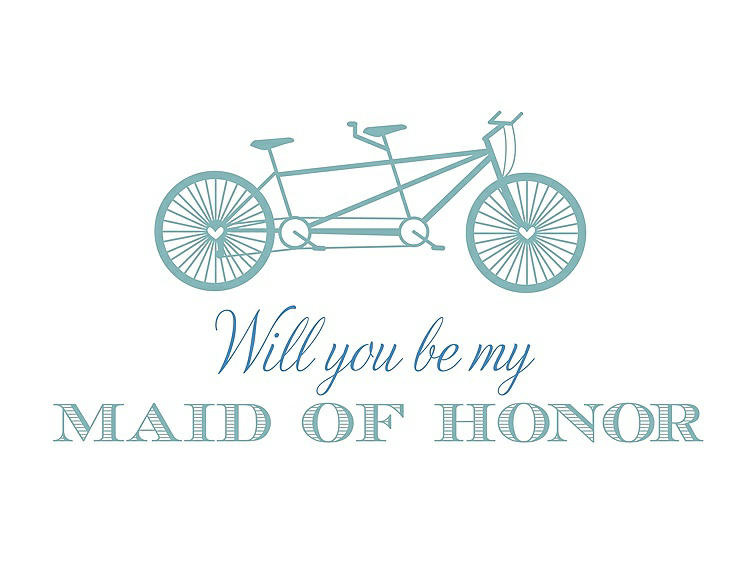 Front View - Seaside & Cornflower Will You Be My Maid of Honor - Bike