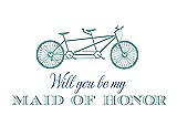 Front View Thumbnail - Seaside & Cornflower Will You Be My Maid of Honor - Bike