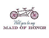 Front View Thumbnail - Watermelon & Cornflower Will You Be My Maid of Honor - Bike