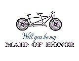 Front View Thumbnail - African Violet & Cornflower Will You Be My Maid of Honor - Bike