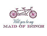 Front View Thumbnail - American Beauty & Cornflower Will You Be My Maid of Honor - Bike