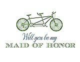 Front View Thumbnail - Apple Slice & Cornflower Will You Be My Maid of Honor - Bike