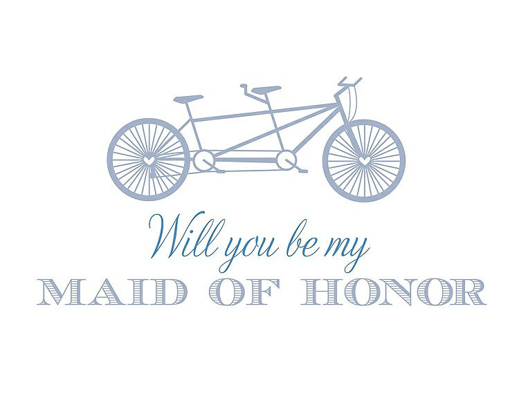 Front View - Arctic & Cornflower Will You Be My Maid of Honor - Bike