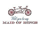 Front View Thumbnail - Barcelona & Cornflower Will You Be My Maid of Honor - Bike