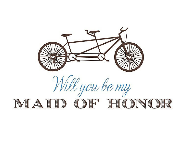 Front View - Brownie & Cornflower Will You Be My Maid of Honor - Bike