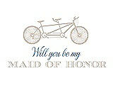 Front View Thumbnail - Cameo & Cornflower Will You Be My Maid of Honor - Bike