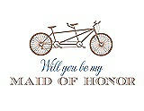Front View Thumbnail - Cappuccino & Cornflower Will You Be My Maid of Honor - Bike