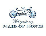 Front View Thumbnail - Cornflower & Cornflower Will You Be My Maid of Honor - Bike