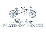 Front View Thumbnail - Cloudy & Cornflower Will You Be My Maid of Honor - Bike