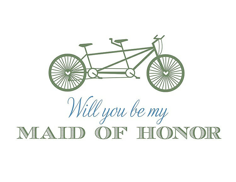 Front View - Clover & Cornflower Will You Be My Maid of Honor - Bike