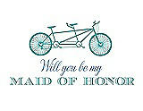 Front View Thumbnail - Capri & Cornflower Will You Be My Maid of Honor - Bike