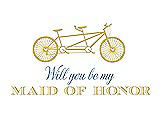 Front View Thumbnail - Daffodil & Cornflower Will You Be My Maid of Honor - Bike