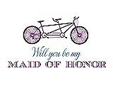 Front View Thumbnail - Dahlia & Cornflower Will You Be My Maid of Honor - Bike