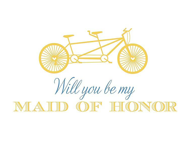 Front View - Daisy & Cornflower Will You Be My Maid of Honor - Bike